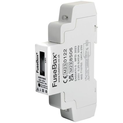 FuseBox KWH1M45 45A Single Phase kWh Meter MID Certified 230V