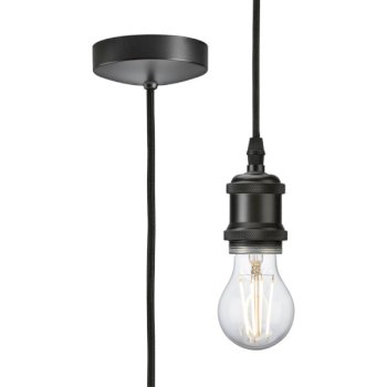 Knightsbridge Vintage 80W 1.8m Smoked Bronze E27 Pendant Set Product Code: 8271LSB