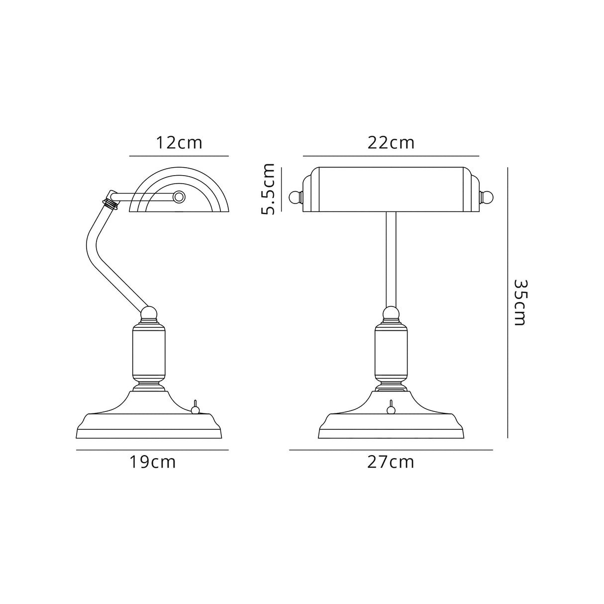 Brown Table Lamp 1 Light With Toggle Switch, Sand Grey/Copper