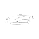 Bolton Wall Lamp, 1 x 8W LED, 3000K, 640lm, Brushed Brown/Frosted White, 3yrs Warranty