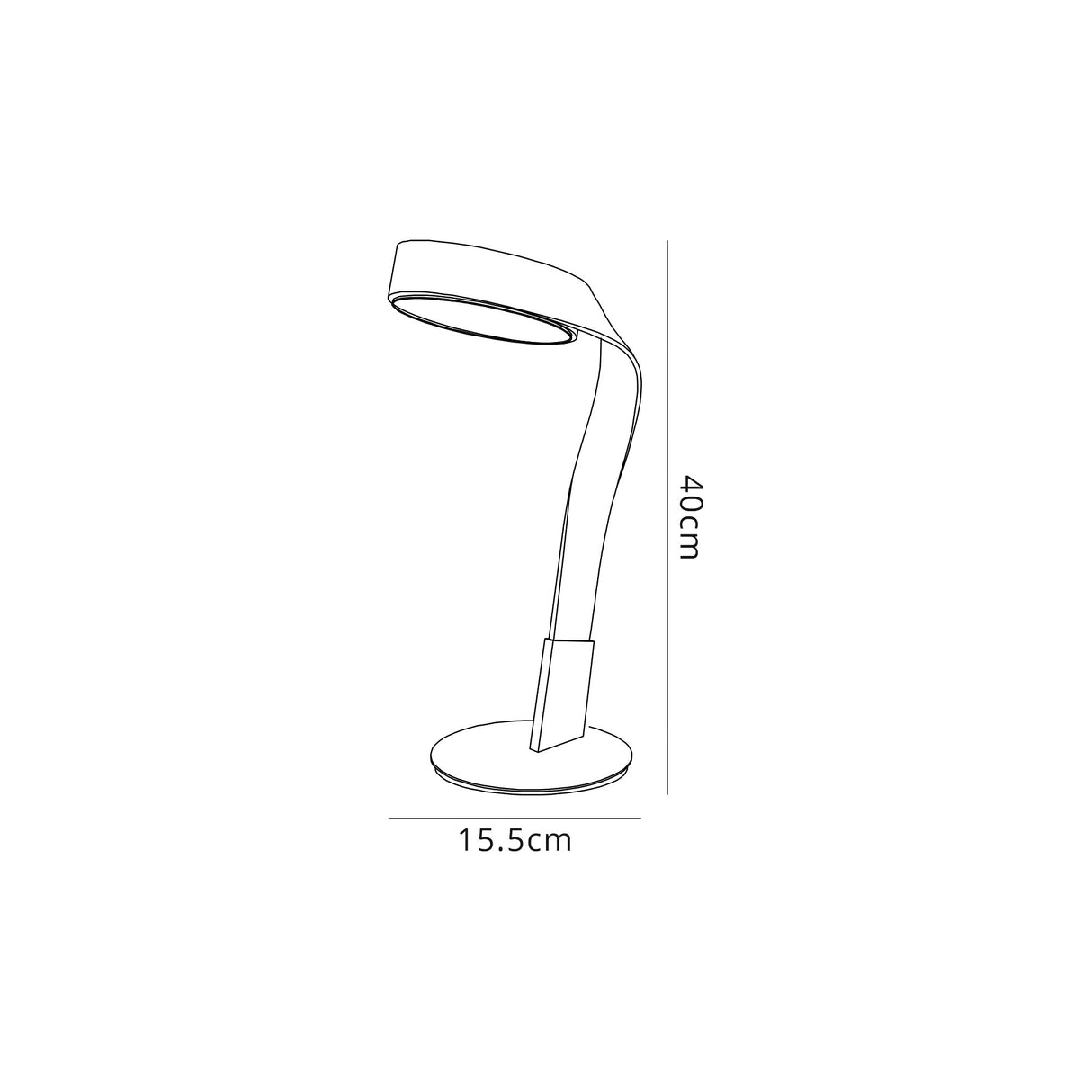 Daniel Table Lamp, 1 x 10W LED, 3000K, 800lm, Silver/Polished Chrome, 3yrs Warranty