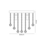 Armstrong Ceiling Light, 4 x G9, IP44, Polished Chrome/Crystal
