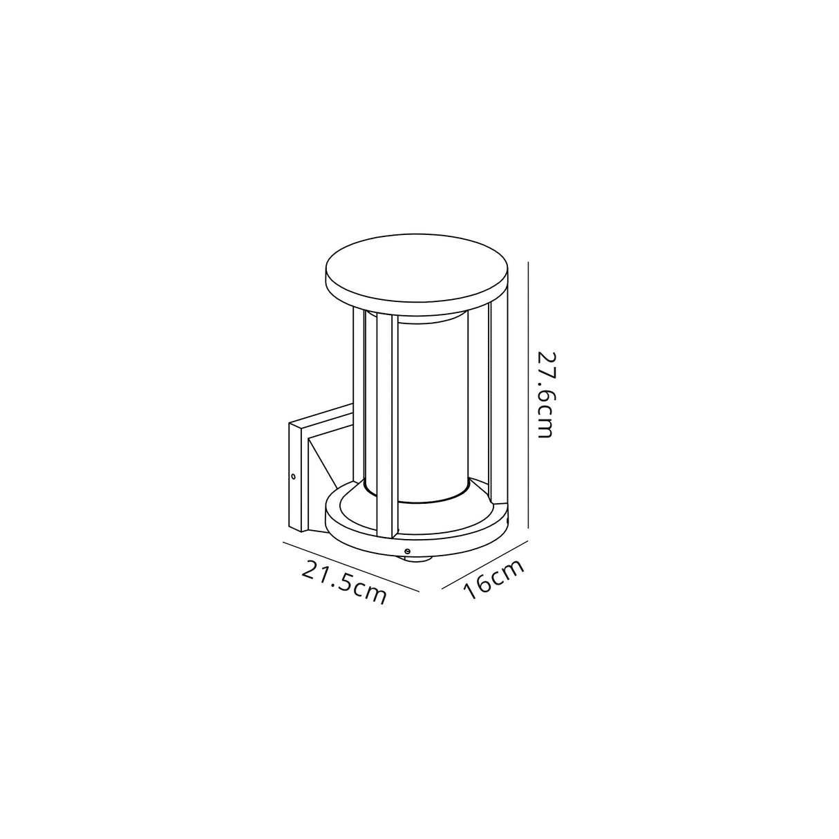Phillips Wall Lamp Lantern, 1 x E27, IP65, Anthracite, 2yrs Warranty