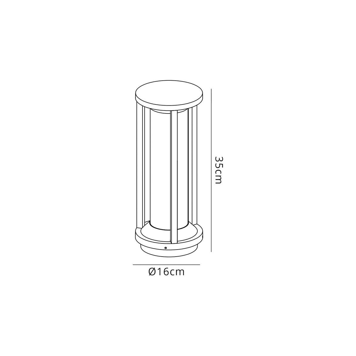 Phillips Post Lamp Medium, 1 x E27, IP65, Anthracite, 2yrs Warranty