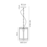 Stuckey Pendant, 1 Light E27, Polished Chrome