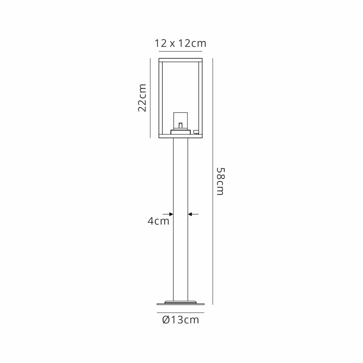 Pickering Short Post, 1 x E27, IP54, Graphite Black, 2yrs Warranty