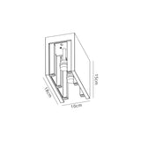 Holloway Rectangular Ceiling, 2 x GU10 (Max 25W), White Paintable Gypsum