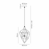 Gaughan Medium Pendant, 1 x E27, Black Nickel