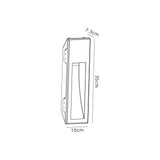 Waldron Medium Recessed Wall Lamp, 1 x GU10, White Paintable Gypsum, Cut Out: L:353mmxW:103mm