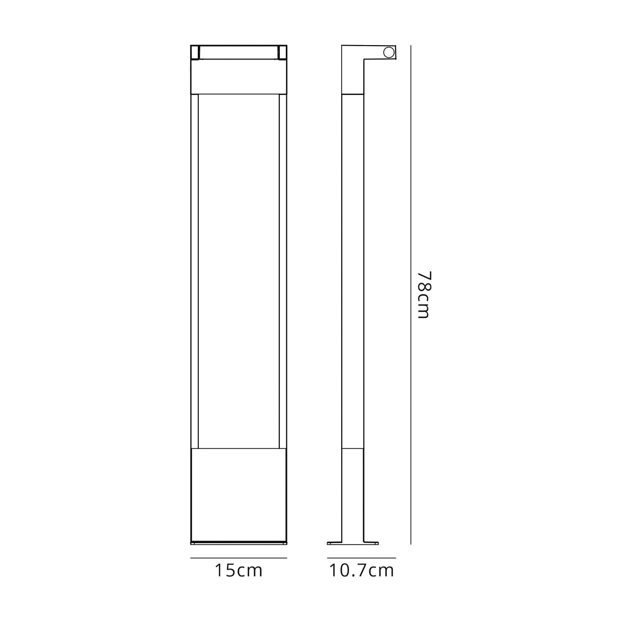 Moncur Tall Post, 1 x 10W LED, 3000K, 720lm, IP54, Graphite Black, 3yrs Warranty