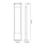 Moncur Tall Post, 1 x 10W LED, 3000K, 720lm, IP54, Graphite Black, 3yrs Warranty