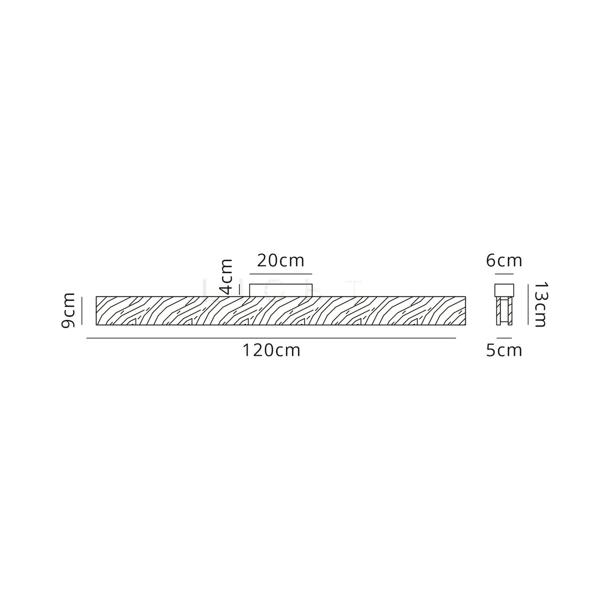 Atkinson Ceiling, 2 x 18W LED, 3000K, 1528lm, Oak /  Sand White, 3yrs Warranty