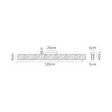 Atkinson Ceiling, 2 x 18W LED, 3000K, 1528lm, Oak /  Sand White, 3yrs Warranty