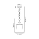 Cooke Pendant, 1 x E27, Black/Gold With Seeded Clear Glass, IP54, 2yrs Warranty