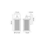 Basey Small Wall Lamp, 1 x E27, Antique Bronze/Clear Glass, IP54, 2yrs Warranty