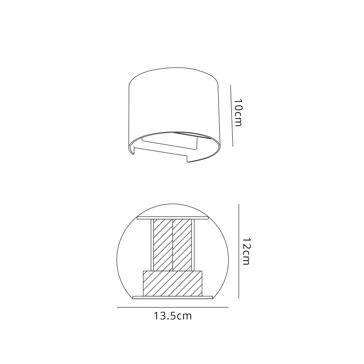 Harvey Up & Downward Lighting Wall Lamp, 2 x 3W LED, 3000K, 410lm, IP54, Gold/Black, 3yrs Warranty