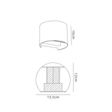 Harvey Up & Downward Lighting Wall Lamp, 2 x 3W LED, 3000K, 410lm, IP54, Gold/Black, 3yrs Warranty