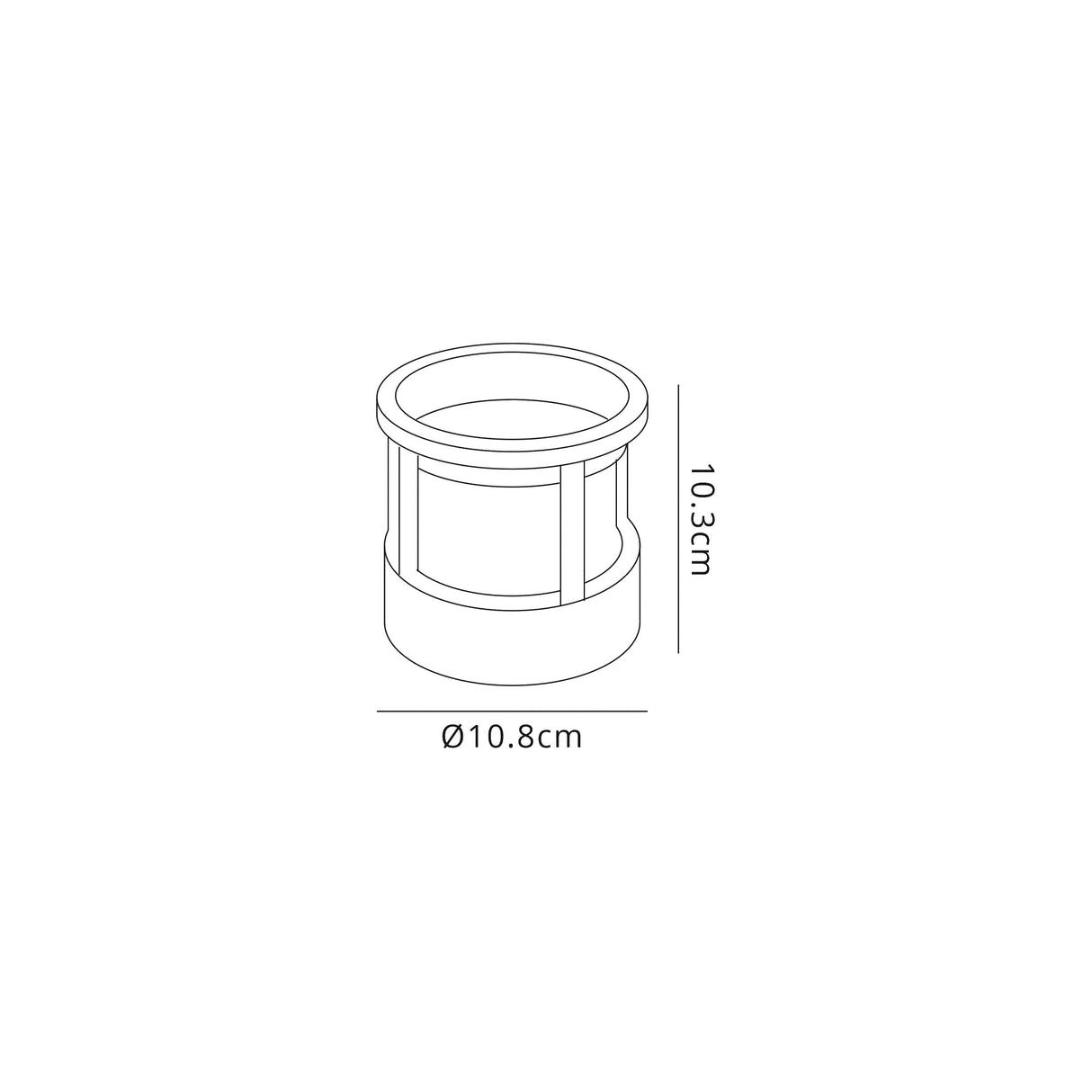 Todd Round Downlight, 1 x 6W LED, 3000K, 360lm, IP54, Anthracite, 3yrs Warranty