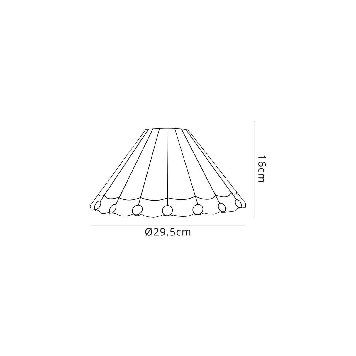 Williams Tiffany 30cm Non-Electric Shade, Green/Cream/Crystal. Suitable For E27 or B22 Pendants