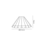 Williams Tiffany 30cm Non-Electric Shade, Green/Cream/Crystal. Suitable For E27 or B22 Pendants