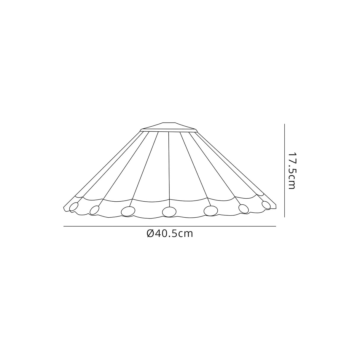 Williams Tiffany 40cm Shade Only Suitable For Pendant/Ceiling/Table Lamp, Green/Cream/Crystal