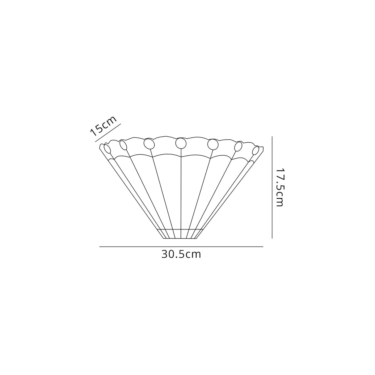 Williams Tiffany Wall Lamp, 2 x E14, Green/Cream/Crystal