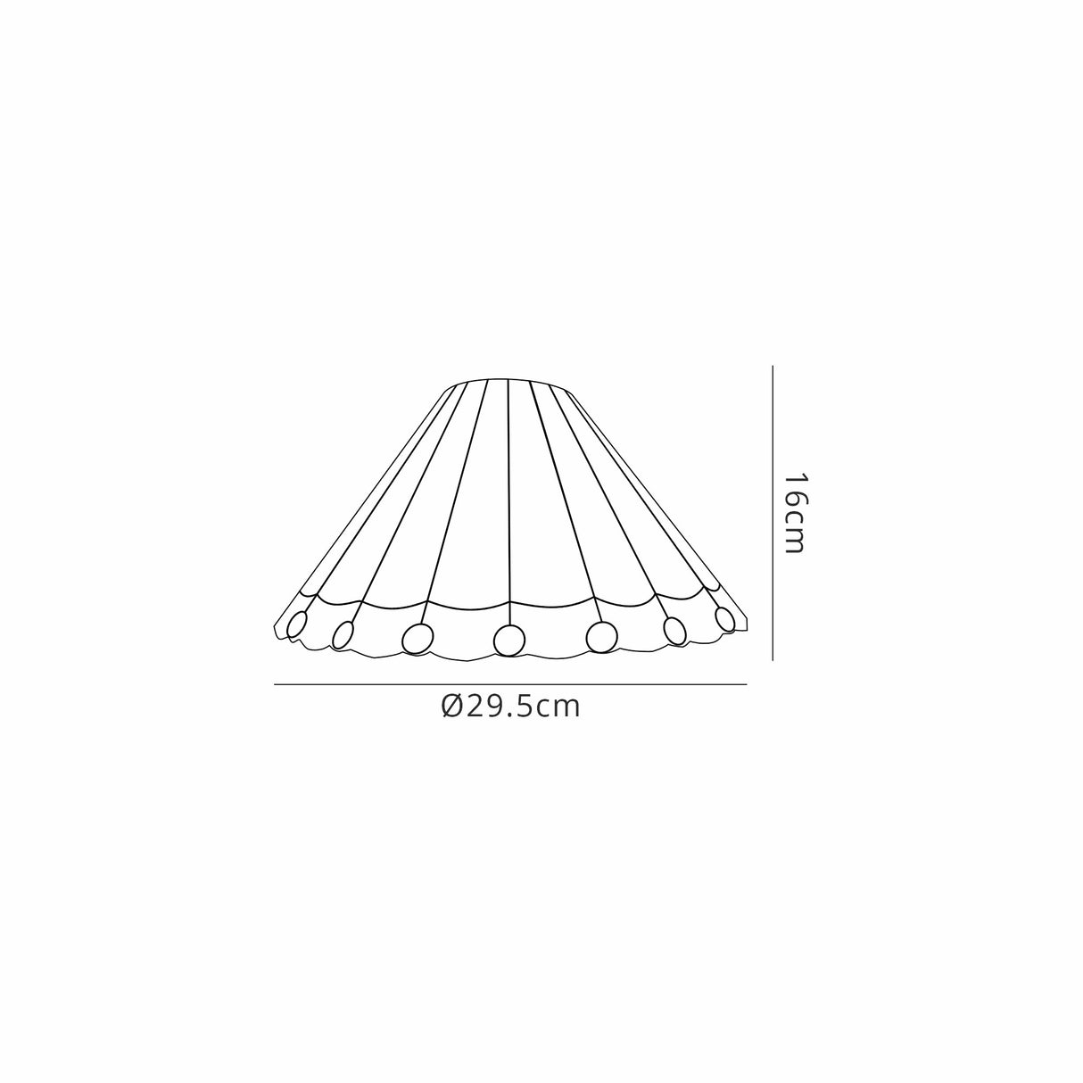 Williams Tiffany 30cm Non-Electric Shade, Grey/Cream/Crystal. Suitable For E27 or B22 Pendants