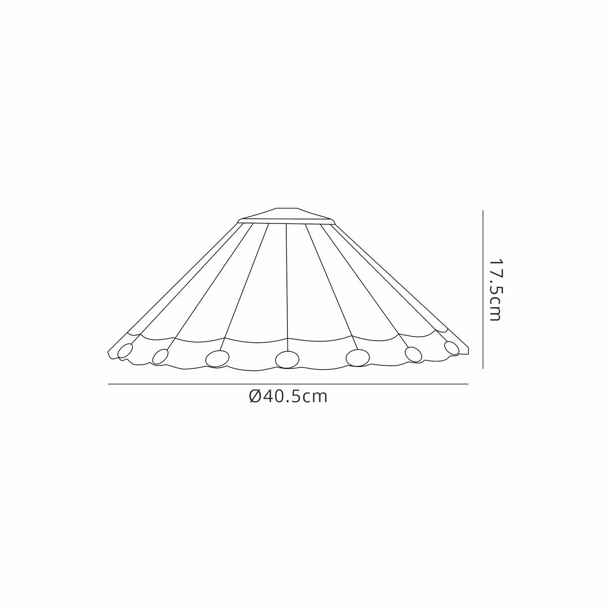 Williams Tiffany 40cm Shade Only Suitable For Pendant/Ceiling/Table Lamp, Grey/Cream/Crystal