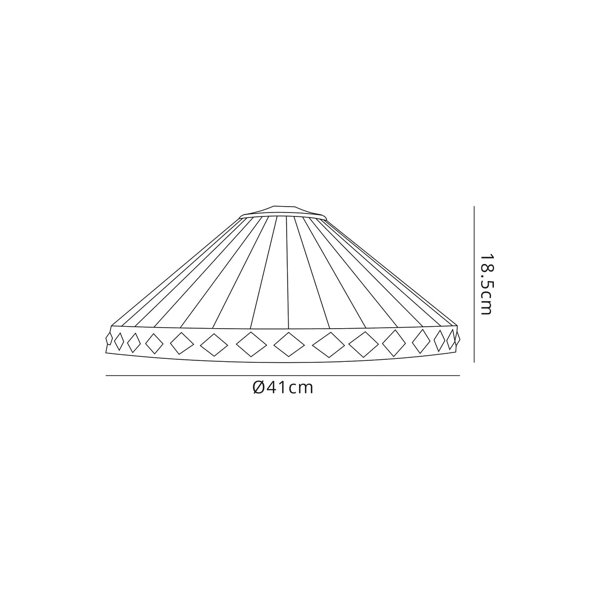 Wearne Tiffany 40cm Shade Only Suitable For Pendant/Ceiling/Table Lamp, Amber/Cream/Crystal