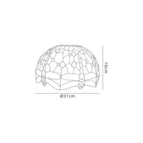 Hinnigan Tiffany 30cm Non-electric Shade Suitable For Pendant/Ceiling/Table Lamp, Blue/Orange/Crystal. Suitable For E27 or B22 Pendants