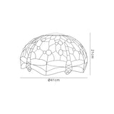 Hinnigan Tiffany 40cm Shade Only Suitable For Pendant/Ceiling/Table Lamp, Blue/Orange/Crystal