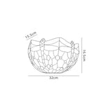 Hinnigan Tiffany Wall Lamp, 2 x E14, Blue/Orange/Crystal