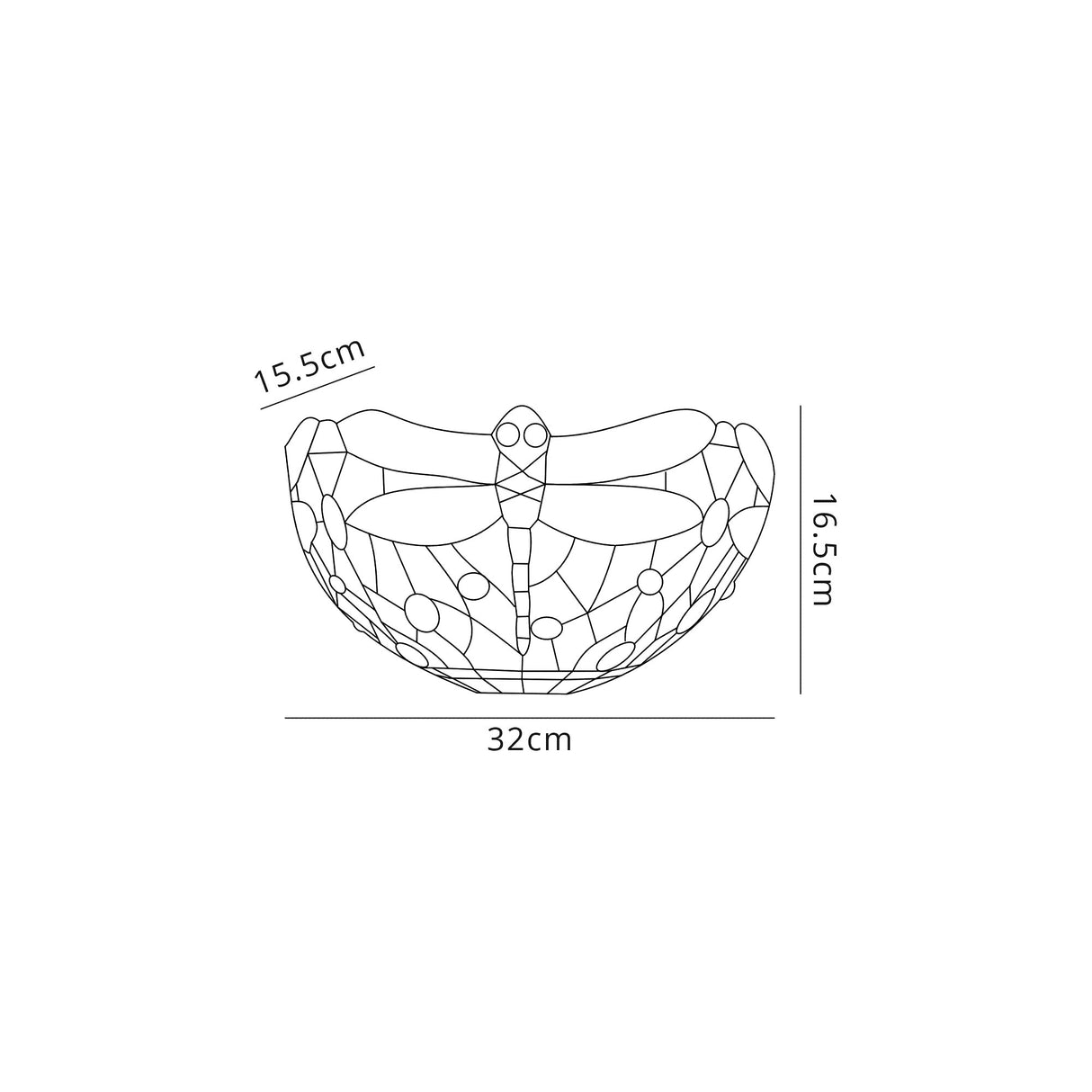 Hinnigan Tiffany Wall Lamp, 2 x E14, Purple/Pink/Crystal