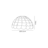 Finney, Tiffany 30cm Non-electric Shade Suitable For Pendant/Ceiling/Table Lamp, Beige/Crystal. Suitable For E27 or B22 Pendants