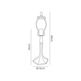 Park 48cm Octagonal Tiffany Table Lamp, 1 x E27, Aged Antique Brass