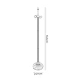 Park Stepped Design Tiffany Floor Lamp, 2 x E27, Aged Antique Brass