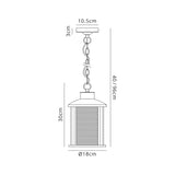 Basey Pendant, 1 x E27, Antique Bronze/Clear Glass, IP54, 2yrs Warranty