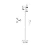 Gates Floor Lamp, 3 x E14, Polished Nickel