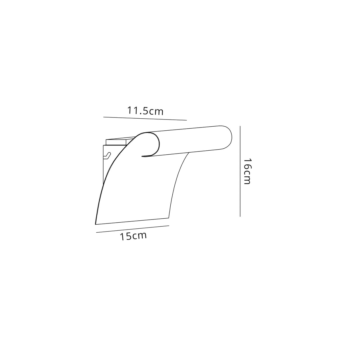 Gilbert Wall Lamp, 1 x 8W LED, 3000K, 560lm, Sand White/Polished Chrome, 3yrs Warranty