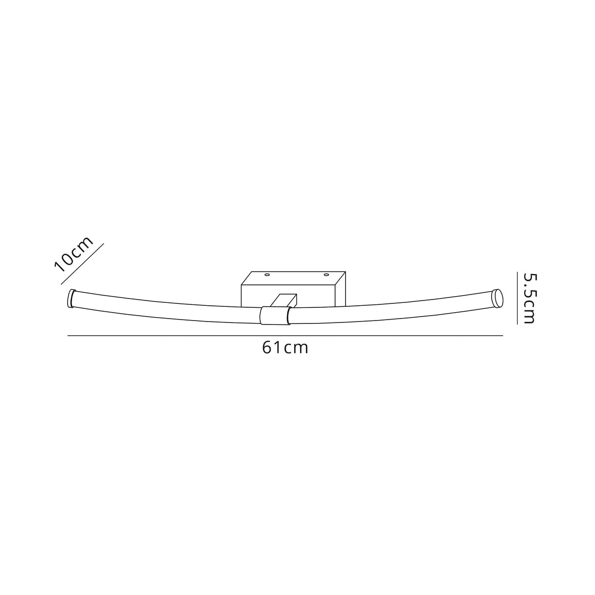 Baggs Wall Lamp Large, 2 x 6W LED, 3000K, 840lm, IP44, Polished Chrome, 3yrs Warranty