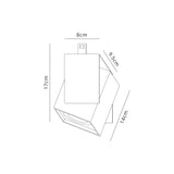 Gibb Adjustable Square Spotlight, 1 Light GU10, Sand White, Cut Out: 62mm