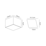 Steels Spotlight 10.5cm Square 1 x 10W LED, 3000K, 700lm, Sand White, 3yrs Warranty