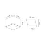 Steels Spotlight 10.5cm Square 1 x 10W LED, 3000K, 700lm, Satin Aluminium, 3yrs Warranty