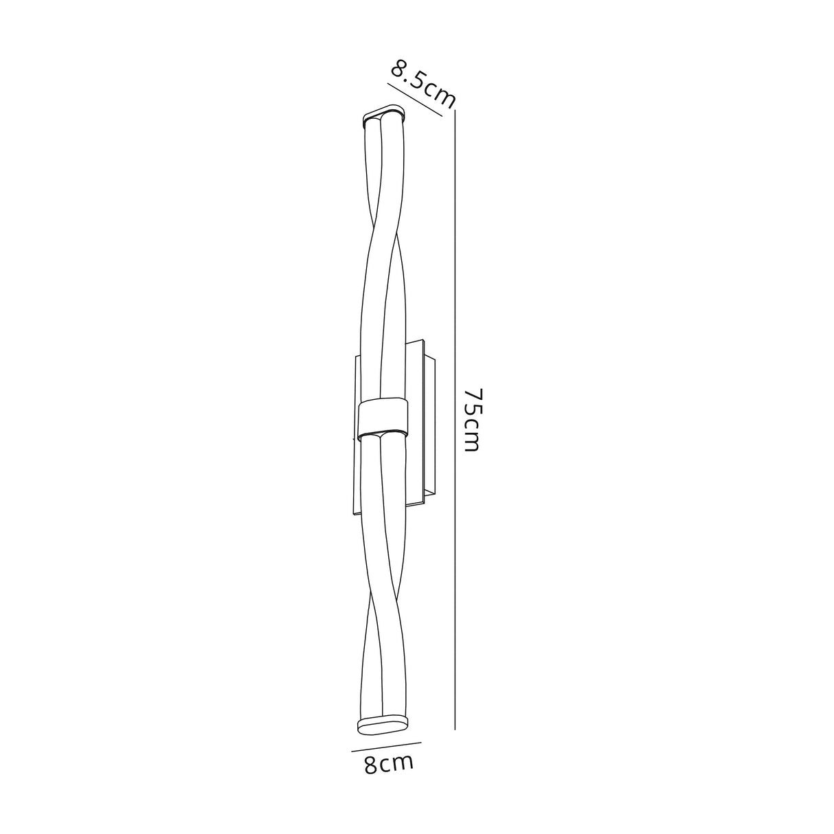Wilding Wall Lamp Large, 2 x 10W LED, 3000K, 1400lm, IP44, Polished Chrome, 3yrs Warranty