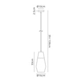 Herd Single Cone Pendant 1 Light E27, Black/Amber Glass
