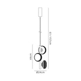 Stronach Multiple Pendant, 3 x 8W LED, 4000K, Smoked, Copper & Champagne/Polished Chrome, 3yrs Warranty