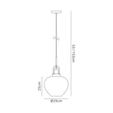 Beagrie Pendant, 1 x E27, Black Smoke Plated & Clear/Polished Chrome