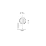 Halom Wall Lamp, 1 x G9, Antique Brass/Smoked Glass