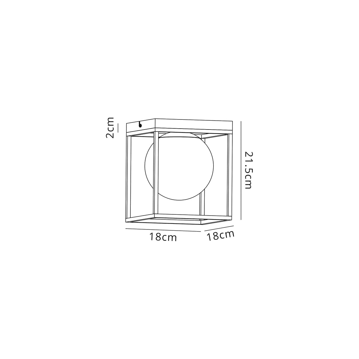 Heslop Square Ceiling Flush, 1 Light E14, Matt Black/Painted Gold