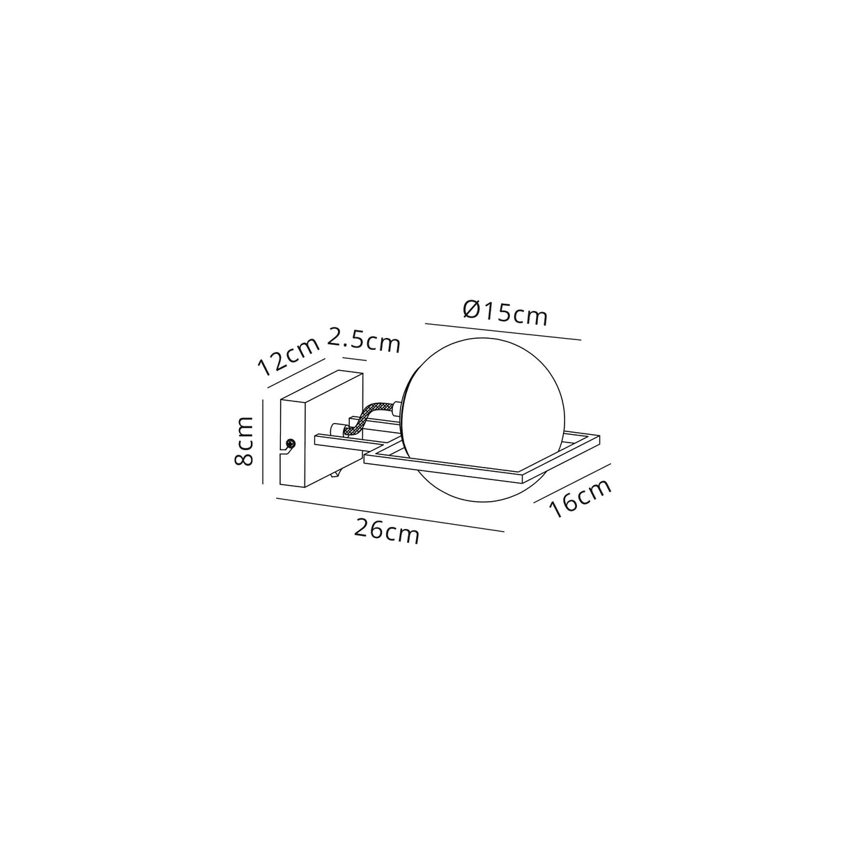 Heslop Wall Lamp Switched, 1 Light E14, Matt Black/Polished Gold